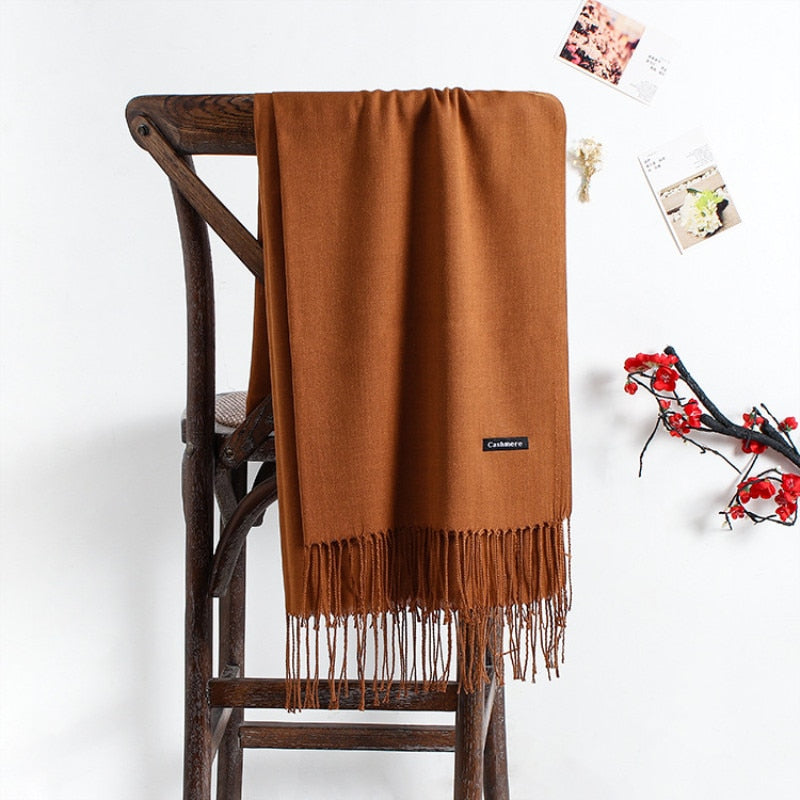 2019 solid color soft women scarf cashmere scarves ladies summer shawl wrap autumn winter pashmina Unisex female hijab headband