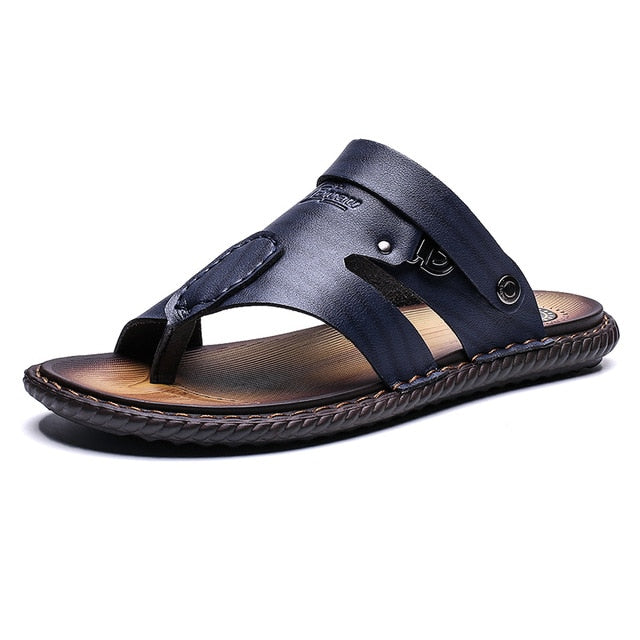 ARUONET Summer New Style Men's Sandals Leather Soft Bottom Leisure Men Shoes Sandals Recommend Zandalias Para Hombre Verano