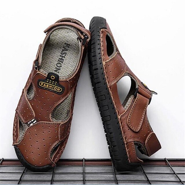 2019 New Hot Summer Casual Comfortable Breathable Outdoor Roman Beach Shoes Large Size Waterproof Men's Sandals