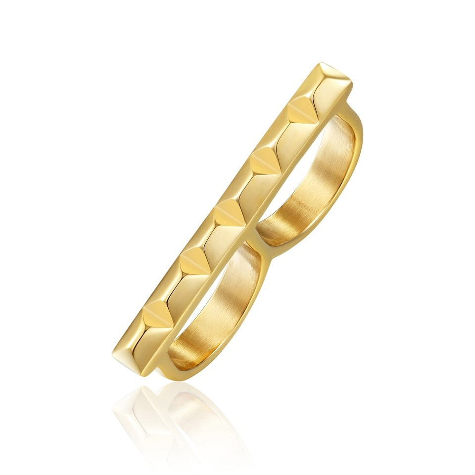 2019 Best Seller Rings For Women Geometrical Double Circles Ring Can Take Two Fingers Trendy Rock Fashion Jewelry Party Rings